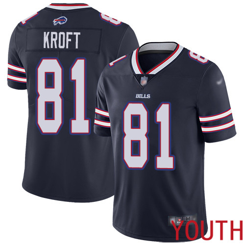 Youth Buffalo Bills #81 Tyler Kroft Limited Navy Blue Inverted Legend NFL Jersey